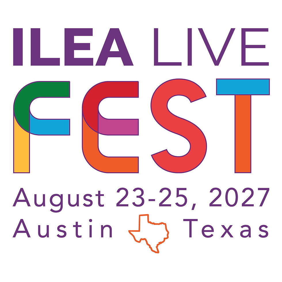 The final ILEA Live FEST 2027 identity. Creative Credit: The Inviting Pear